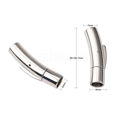 Tarnish Resistant 304 Stainless Steel Bayonet Clasps X-STAS-I013-5mm-1