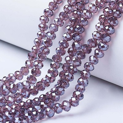 Electroplate Glass Beads Strands EGLA-A034-T3mm-A05-1