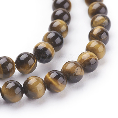Natural Tiger Eye Beads Strands G-G099-6mm-4-1
