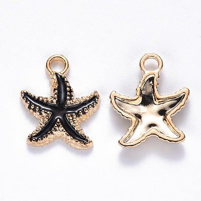 Alloy Enamel Pendants X-ENAM-S121-023B-1