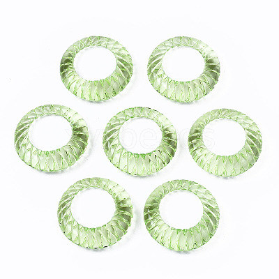 Transparent Acrylic Finger Rings RJEW-T010-05D-1