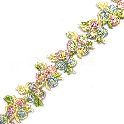 Flower Polyester Jacquard Ribbon FABR-PW0001-248F-1