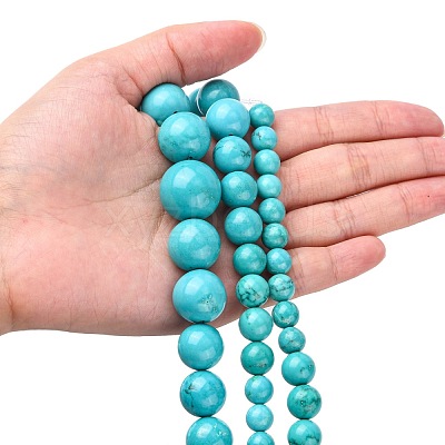 Natural Magnesite Graduated Beads Strands G-F604-01-1