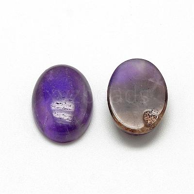 Natural Amethyst Cabochons G-R415-8x10-30-1