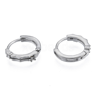 Tarnish Resistant 304 Stainless Steel Hoop Earrings Findings LS-STAS-N092-189-1