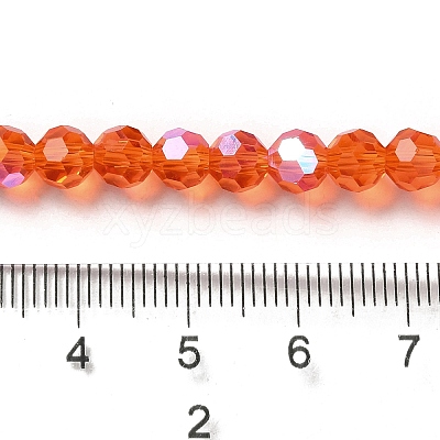 Electroplate Transparent Glass Beads Strands EGLA-A035-T6mm-L05-1