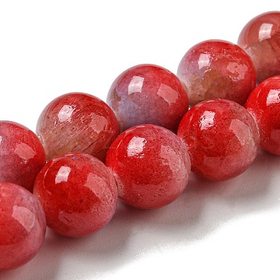 Dyed Natural White Jade Beads Strands G-F764-03D-1