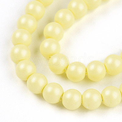 Baking Paint Pearlized Glass Pearl Bead Strands HY-N002-3mm-B03-1