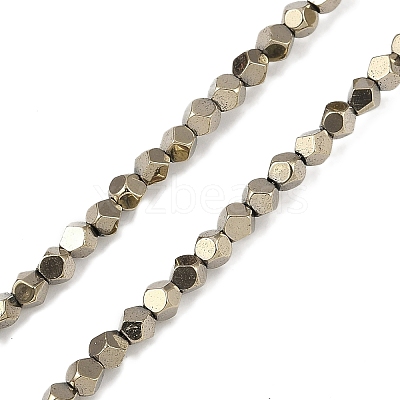 Electroplated Synthetic Non-magnetic Hematite Beads Strands G-A234-G03-01C-1