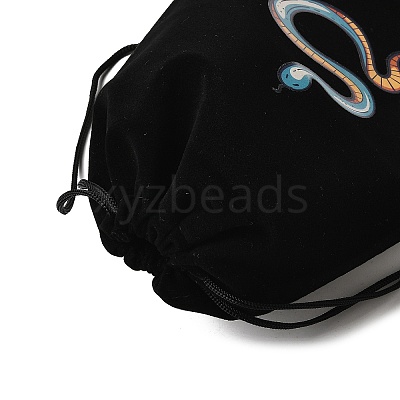 Rectangle Printed Velvet Cloth Packing Pouches ABAG-U006-03F-1