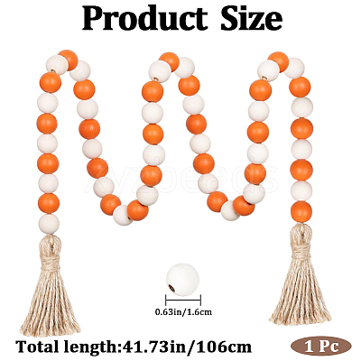 1Pc Wood Beads Pendant Decorations FIND-CN0001-77A-1