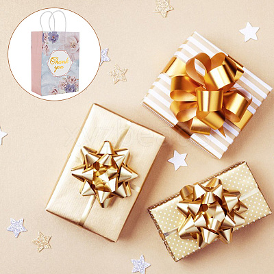 12Pcs 4 Colors Mother's Day Theme Flower Print Paper Handle Bags CARB-DR0001-01-1