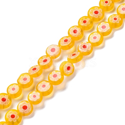 Handmade Millefiori Lampwork Beads Strands LAMP-G164-11G-1