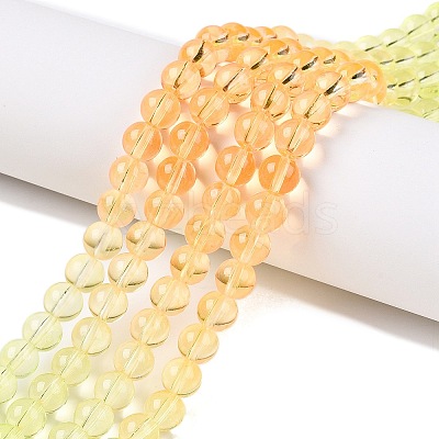Baking Paint Transparent Glass Beads X-DGLA-M001-8mm-08-1