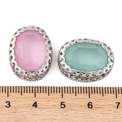 Oval Shaped Sew on Rhinestone GLAA-K069-04B-P-1