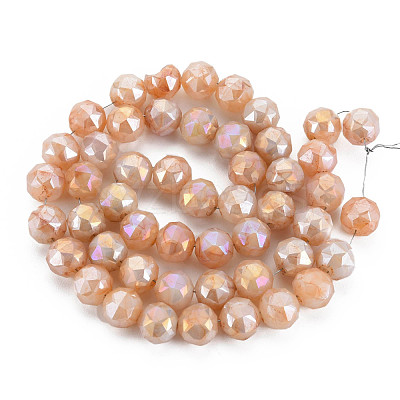 Electroplate Glass Beads Strands EGLA-T008-025A-1