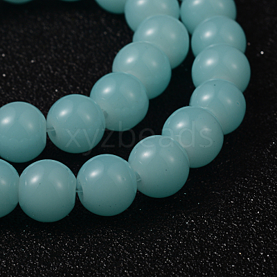 Imitation Jade Glass Beads Strands DGLA-S076-8mm-19-1
