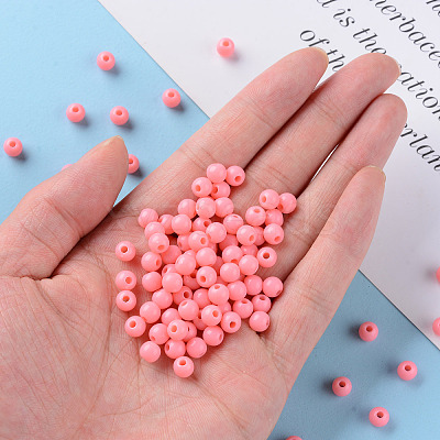 Opaque Acrylic Beads X-MACR-S370-C6mm-A04-1