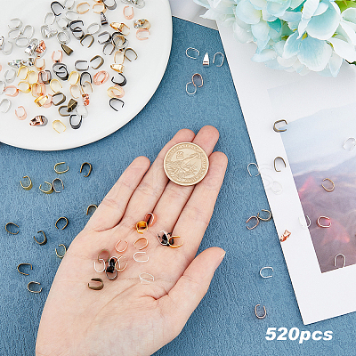 520pcs 8 Colors Iron Snap on Bails IFIN-FH0001-75-1