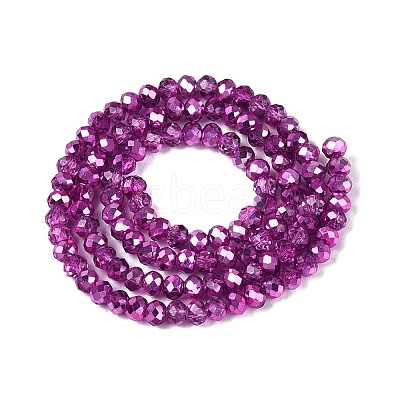 Transparent Electroplate Glass Beads Strands LS-EGLA-Q131-01A-07-1