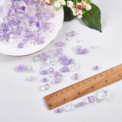 150 Pieces Random Rose Acrylic Beads Bear Pastel Spacer Beads Butterfly Loose Beads for Jewelry Keychain Phone Lanyard Making JX543J-1