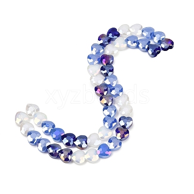 Electroplate Transparent Glass Beads Strands GL-CBADAFE-01I-1