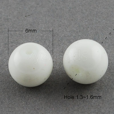 Painted Glass Beads Strands X-DGLA-S071-6mm-01-1