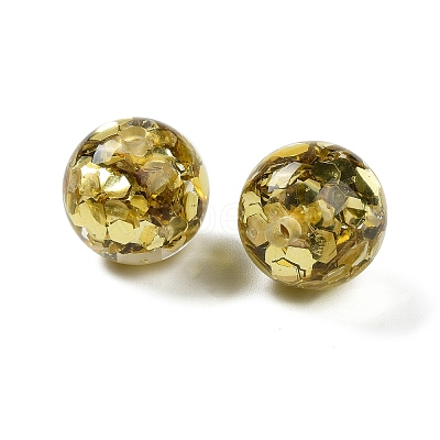 Transparent Resin with Paillette Beads RESI-G110-02F-1