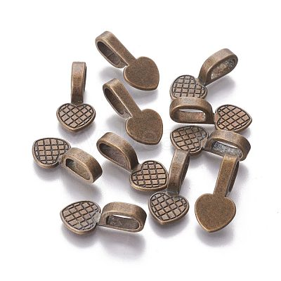 Alloy Glue-on Flat Bails PALLOY-A20070-AB-FF-1