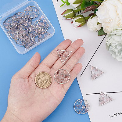 20Pcs 2 Styles 201 Stainless Steel Pendants STAS-UN0034-10-1