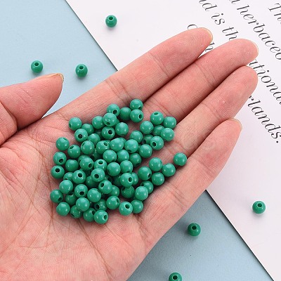Opaque Acrylic Beads X-MACR-S370-C6mm-S036-1