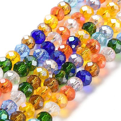 Glass Beads Strands EGLA-A034-M6mm-61-1