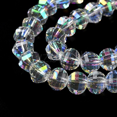 Transparent Electroplate Glass Beads Strands X-GLAA-Q099-C01-14-1-1