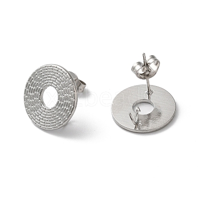 Non-Tarnish 304 Stainless Stud Earring Findings STAS-M314-01H-P-1