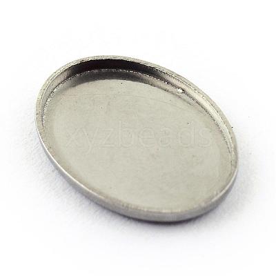 Tarnish Resistant 304 Stainless Steel Plain Edge Bezel Cups STAS-Q194-11-1