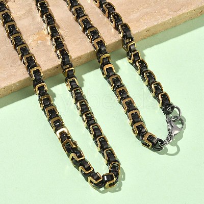 201 Stainless Steel Box Chain Necklaces & Chain Bracelets SJEW-G087-04G-1