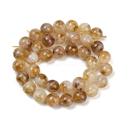 Heated Natural Citrine Beads Strands G-U026-A04-10mm-1