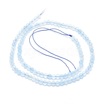 Natural Aquamarine Beads Strands G-D0003-E85-4MM-1