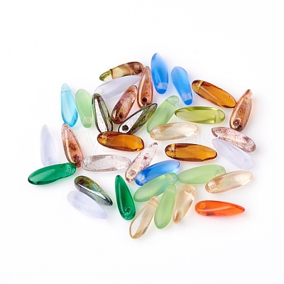 Czech Glass Charms GLAA-G077-01-1