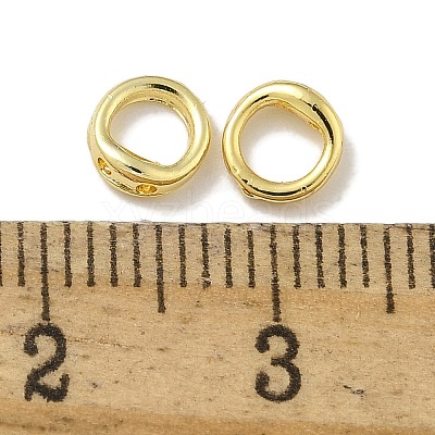 Brass Ring Charm Connectors KK-P284-06G-01-1