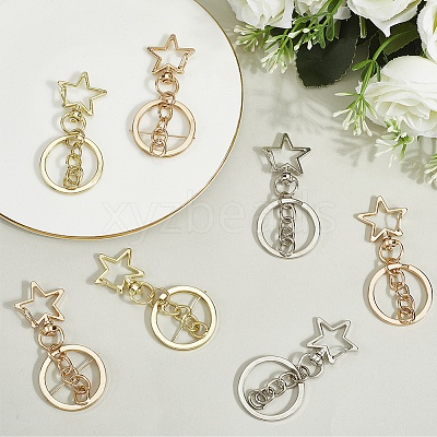 18Pcs 3 Style Alloy Keychain Clasps KEYC-SP0001-49D-1