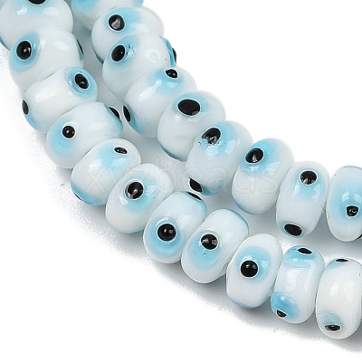 Handmade Evil Eye Lampwork Beads Strands LAMP-A007-02A-02-1