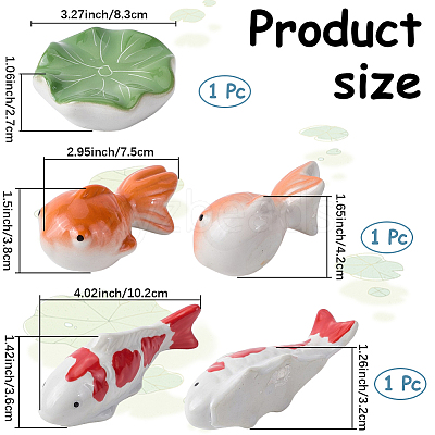 3Pcs 3 Styles Ceramic Display Decorations DJEW-GF0001-73-1