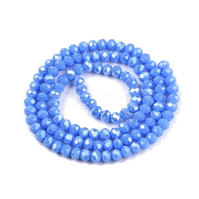 Electroplate Glass Beads Strands EGLA-A044-P4mm-A17-1