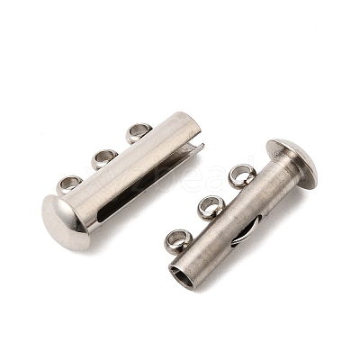 304 Stainless Steel Slide Lock Clasps STAS-F350-01B-P-1