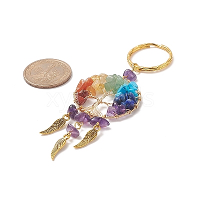 Natural Amethyst Keychain KEYC-JKC00435-02-1