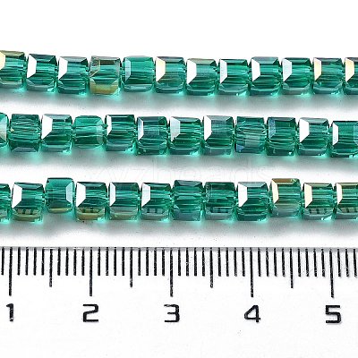 Electroplate Glass Beads Strands EGLA-R030-4x4mm-11-1