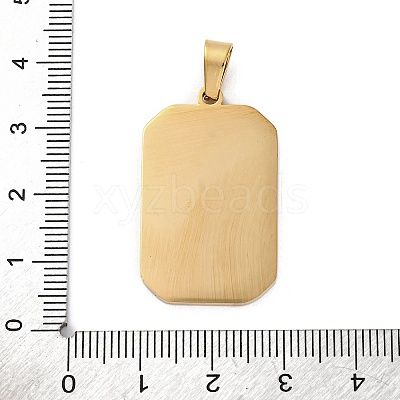 Ion Plating(IP) 304 Stainless Steel Enamel Pendants STAS-Q003-01G-04-1