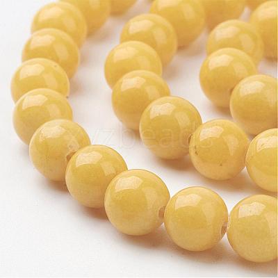 Natural Mashan Jade Round Beads Strands G-D263-8mm-XS07-1