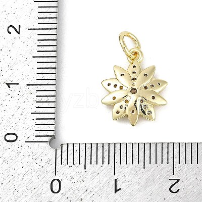 Rack Plating Brass Micro Pave Cubic Zirconia Pendants KK-H509-23G-02-1